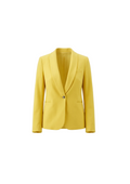Blazer Estructurado de Un Botón Amarillo Mostaza