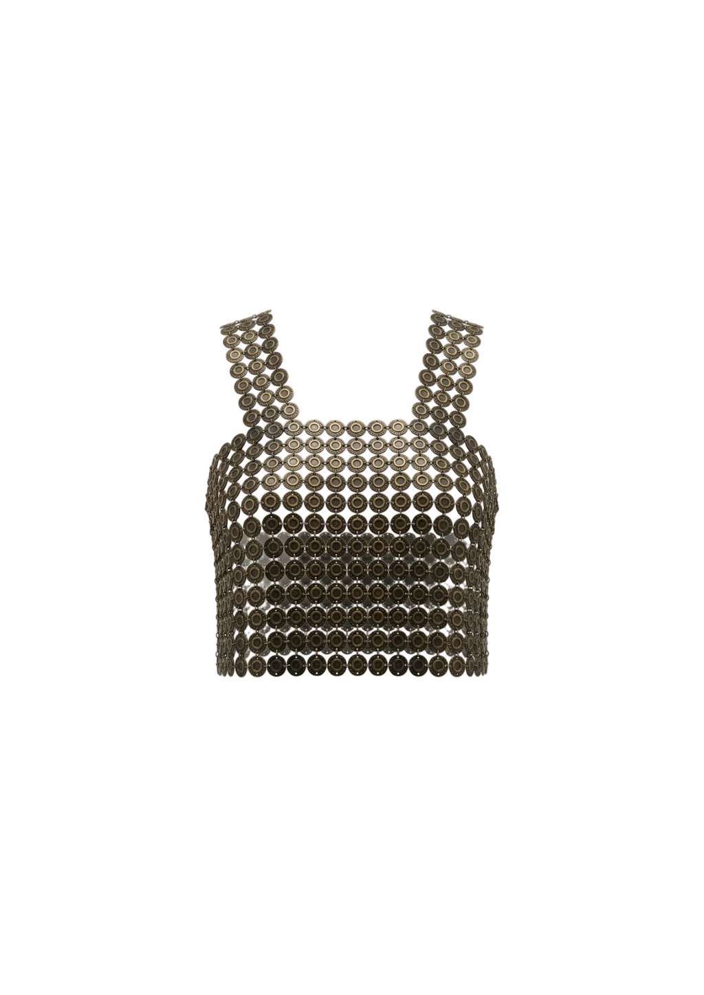 Top Crop Malla Discos Bronce