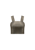 Top Crop Malla Discos Bronce