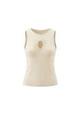 Top entallado cut-out keyhole blanco
