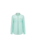 Camisa Menta Tachas Doradas