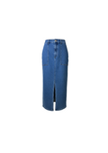 Falda Midi Denim Bolsillos & Abertura