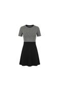 Vestido Bicolor Rayas & Skater Negro