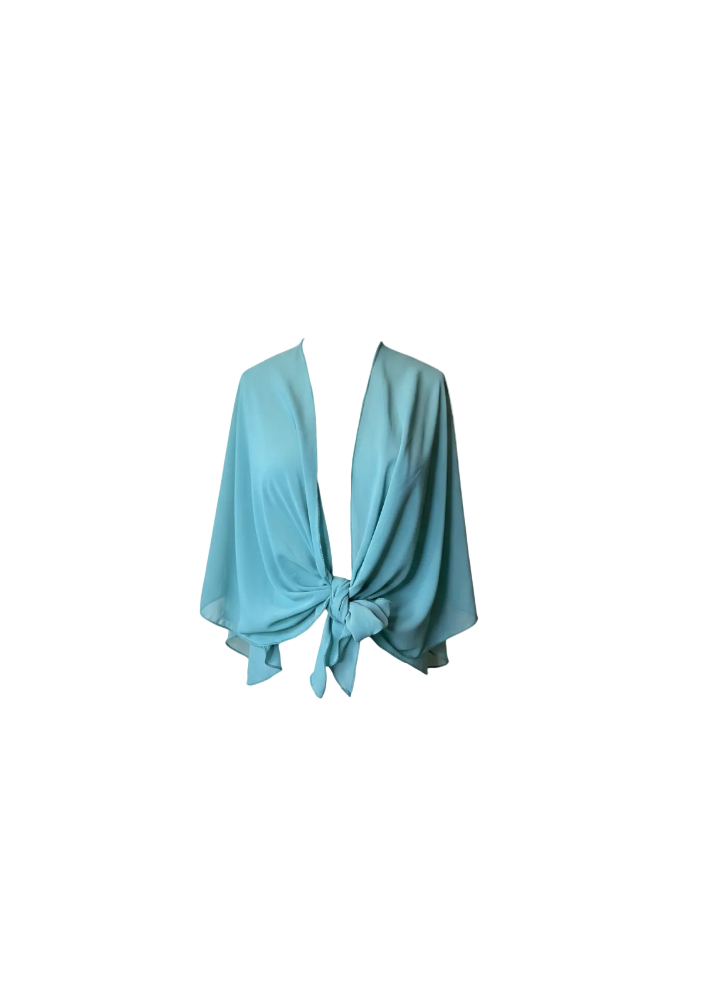 Chal Envolvente en Seda— Azul Cielo