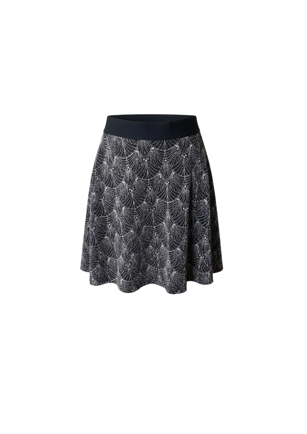 Falda Estampado Art Déco — Negro & Plata