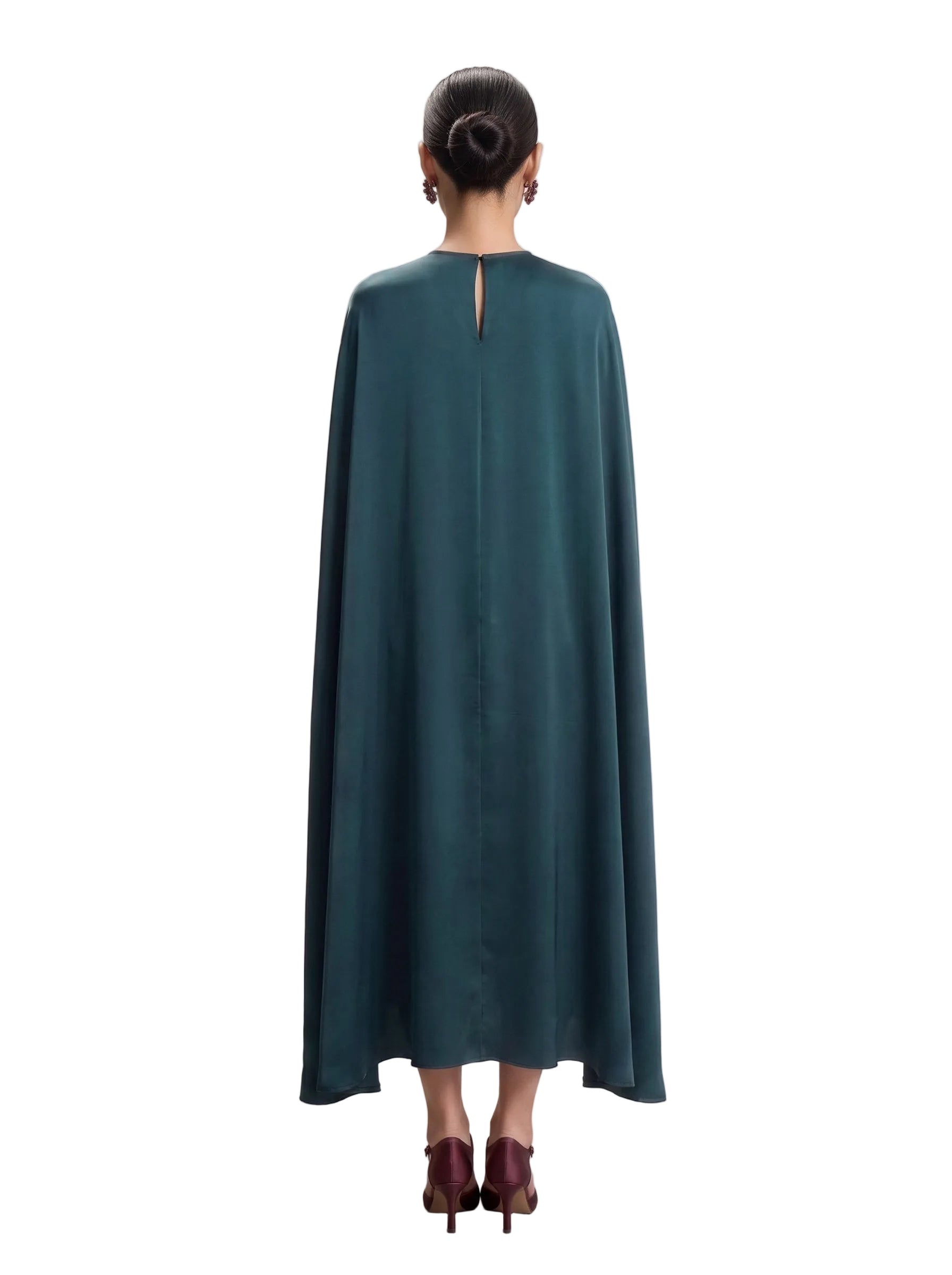 Vestido Osanna Verde Petróleo