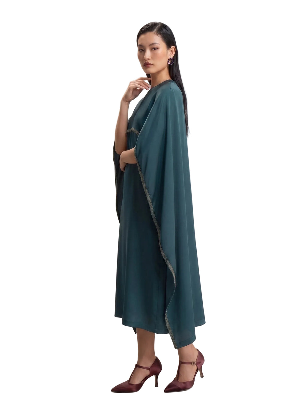 Vestido Osanna Verde Petróleo