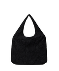 Sort afklippet rund tote-bag