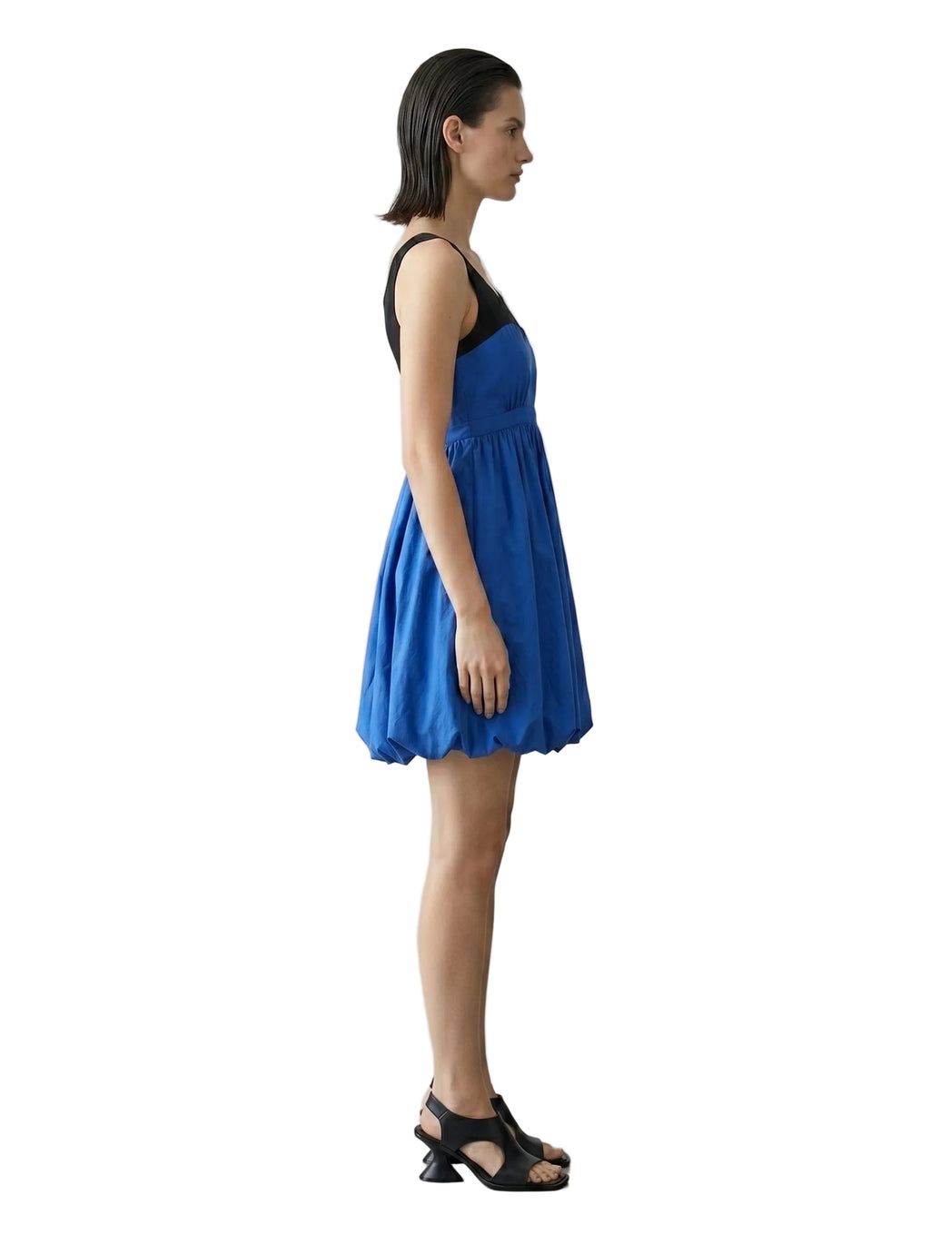 Vestido Burbuja Bicolor con Detalle Corazón