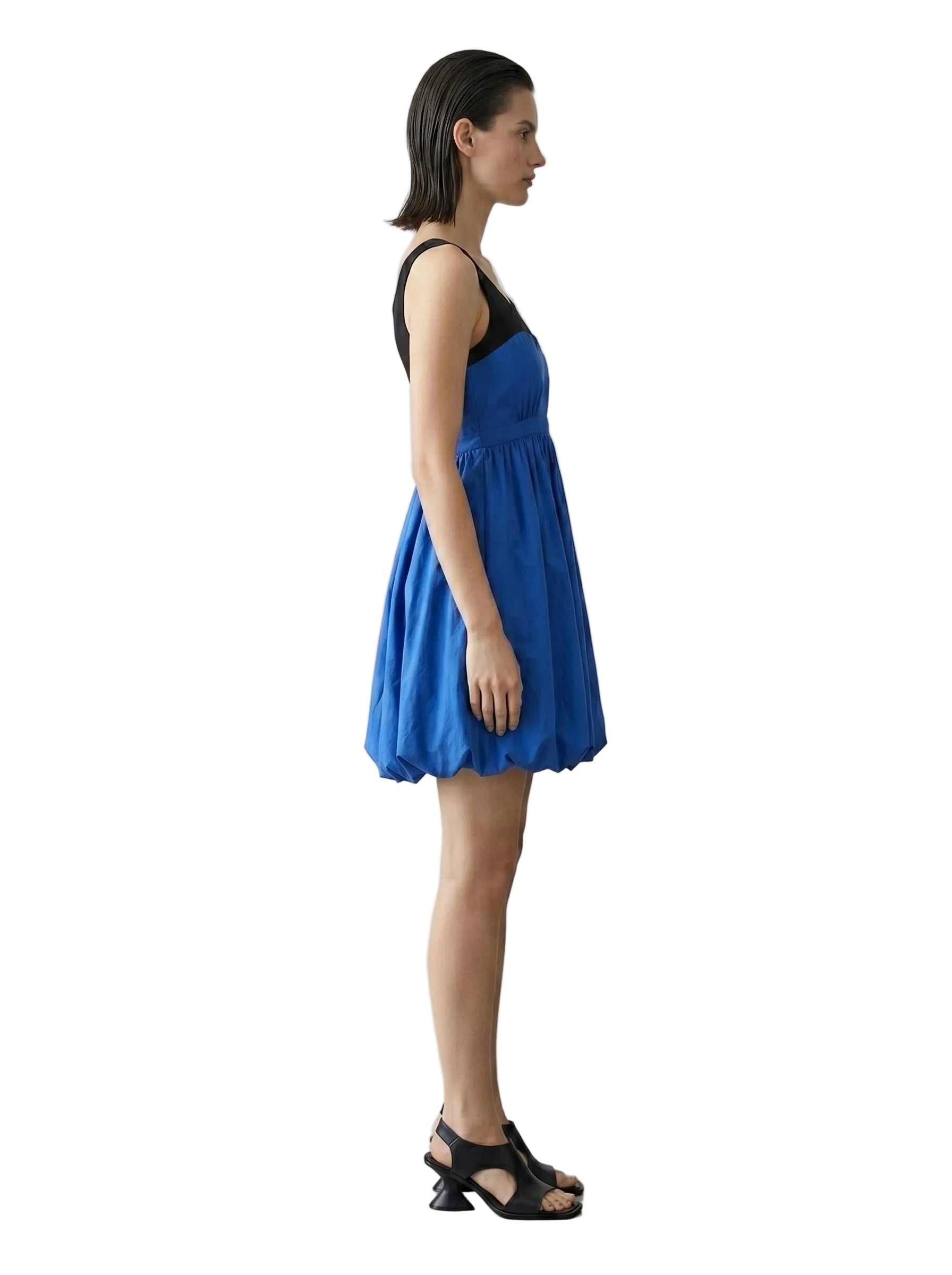 Vestido Burbuja Bicolor con Detalle Corazón