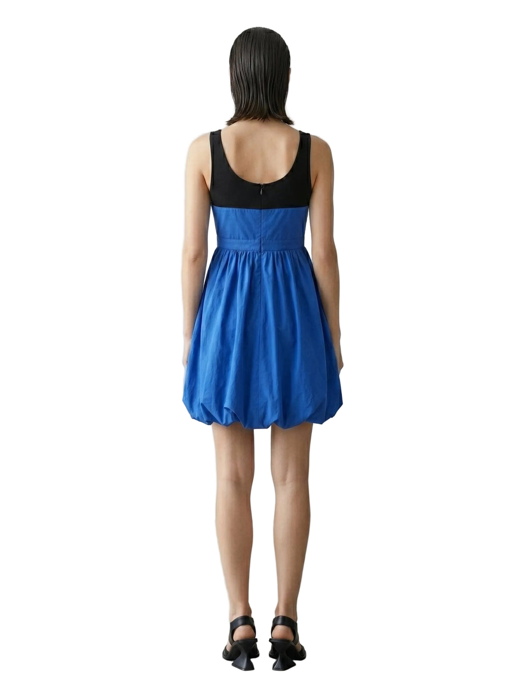 Vestido Burbuja Bicolor con Detalle Corazón