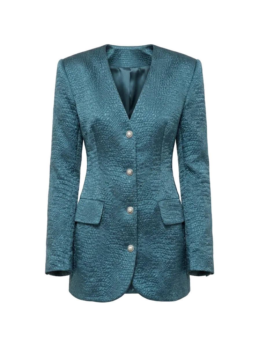 Blazer Escama Teal