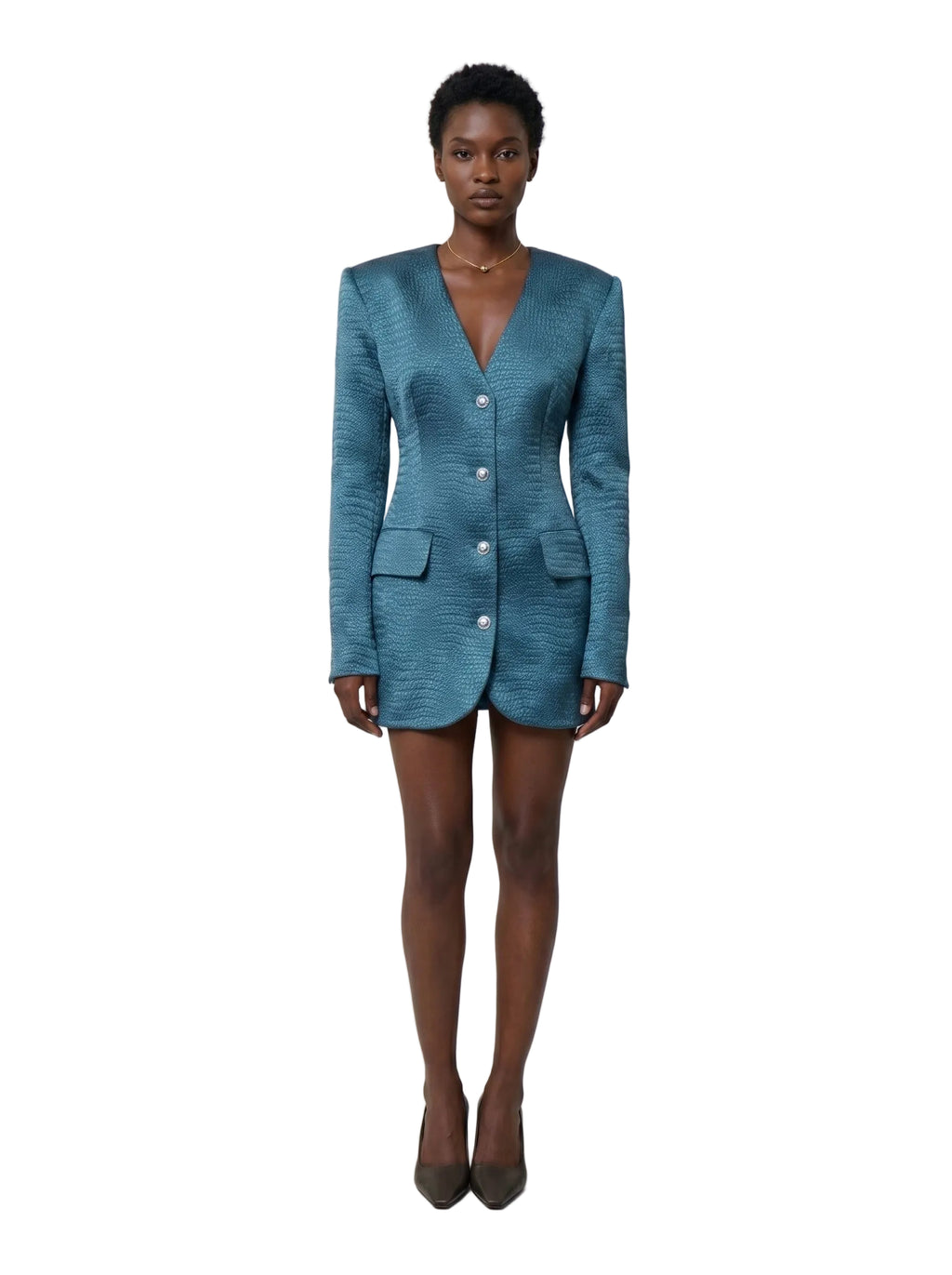 Blazer Escama Teal