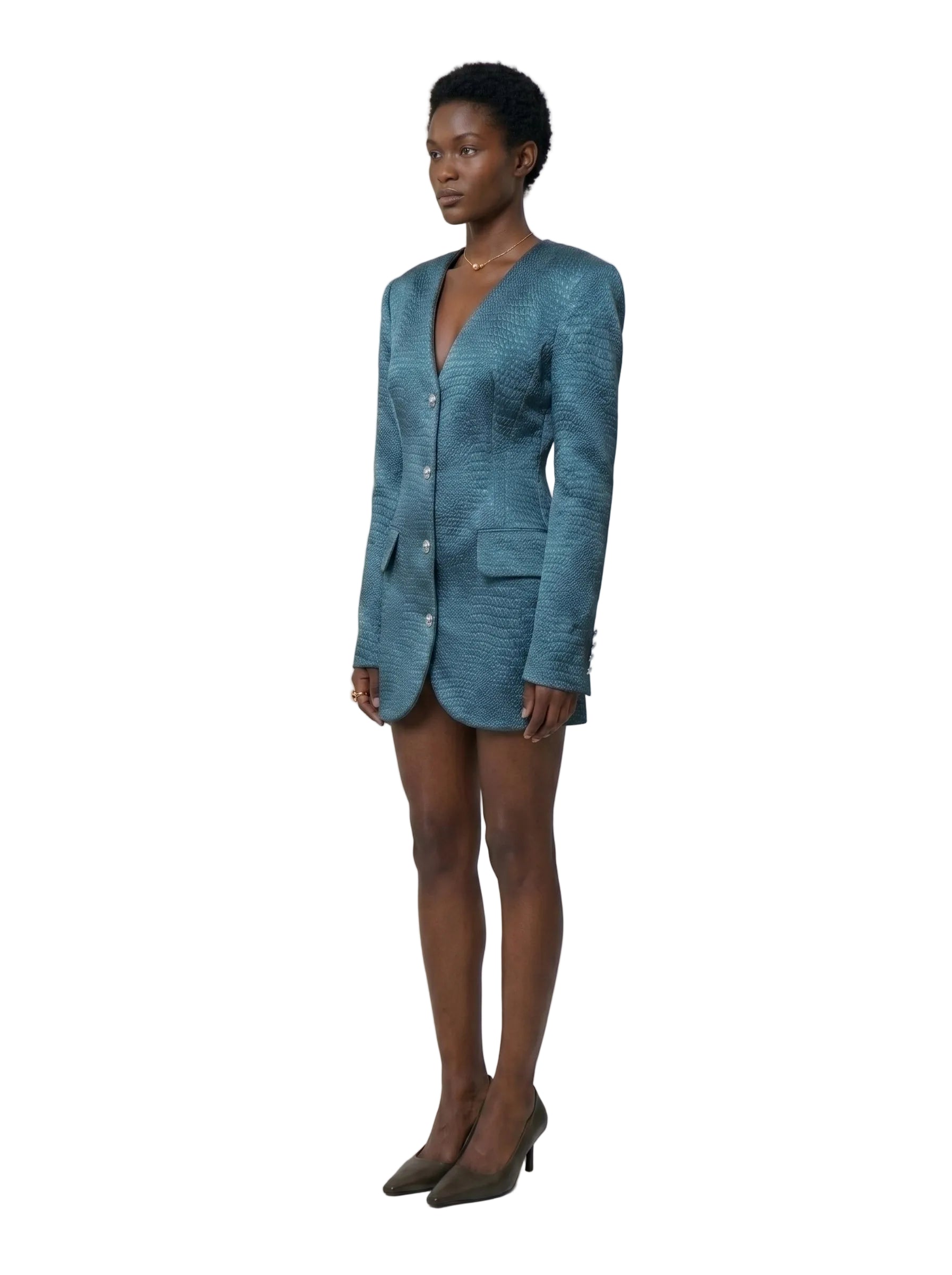 Blazer Escama Teal
