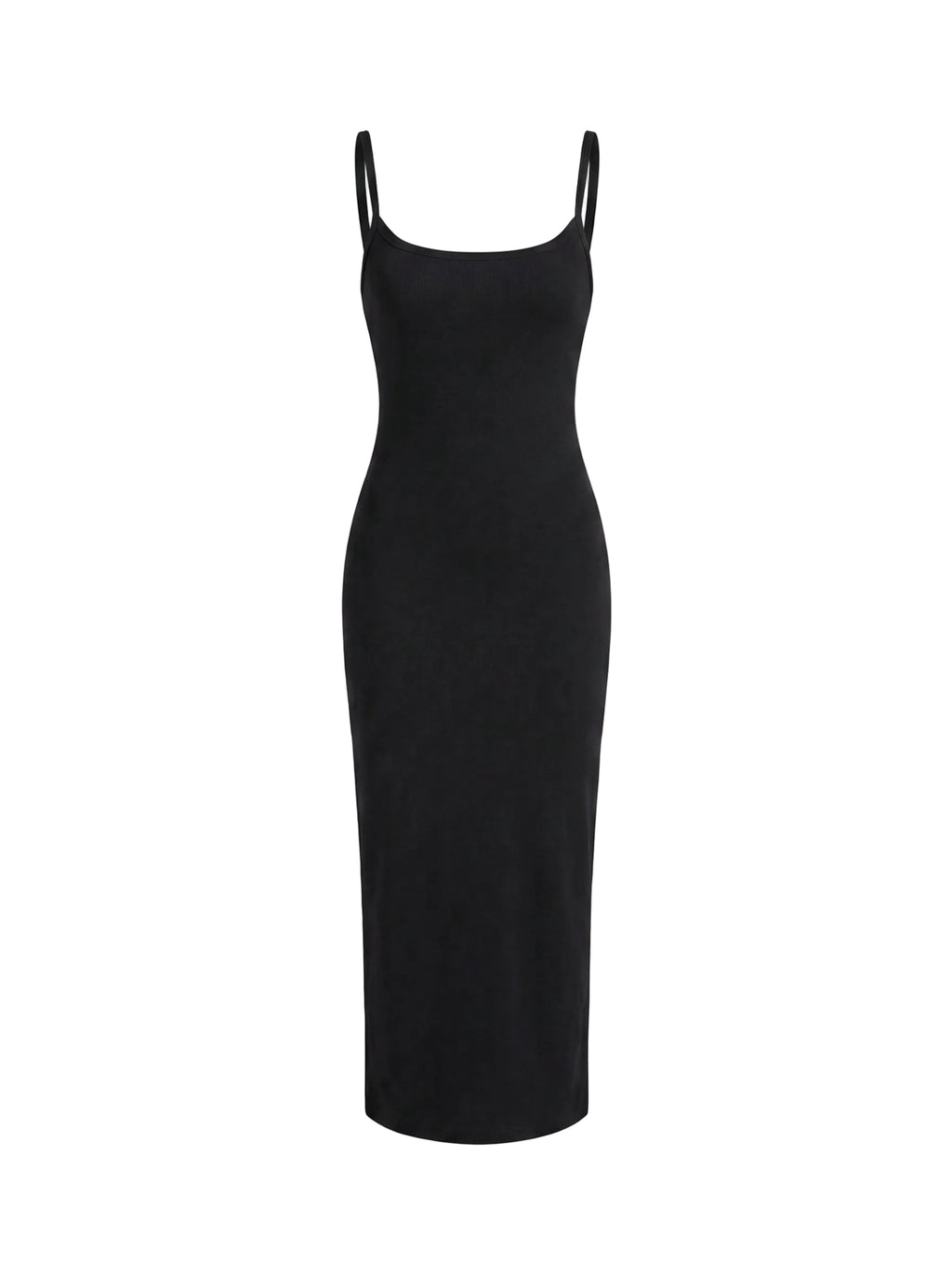 Vestido Midi Bodycon de Tirantes Negro