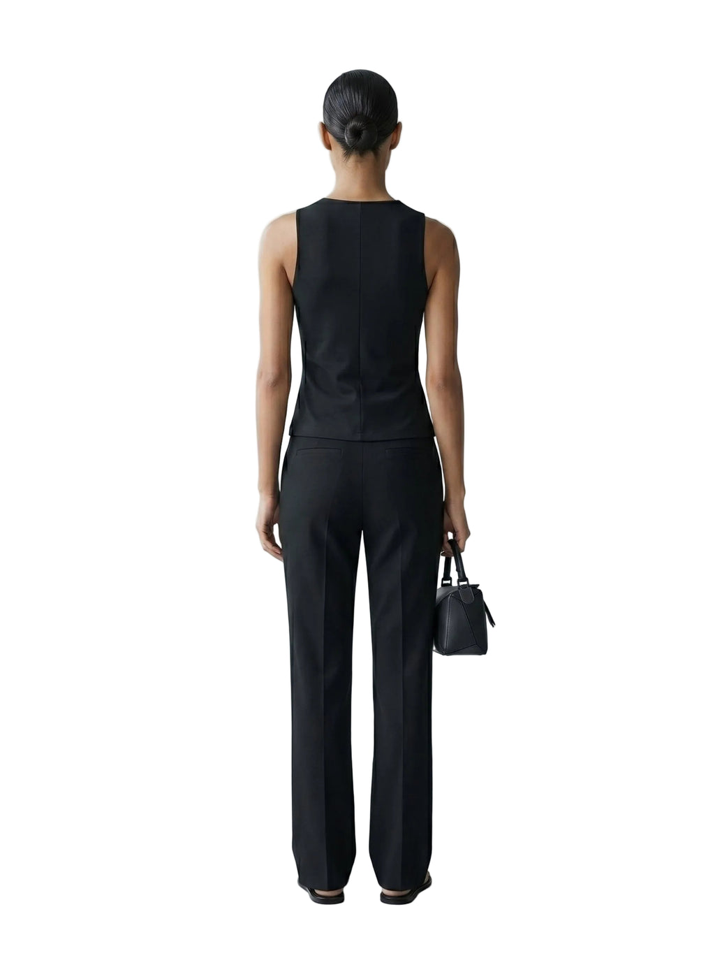 Top entallado cut-out keyhole negro