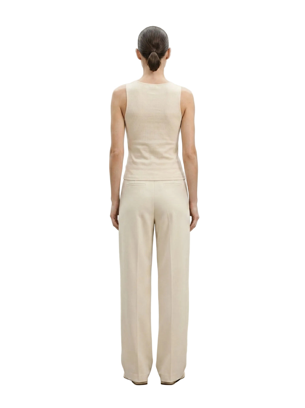 Top entallado cut-out keyhole blanco