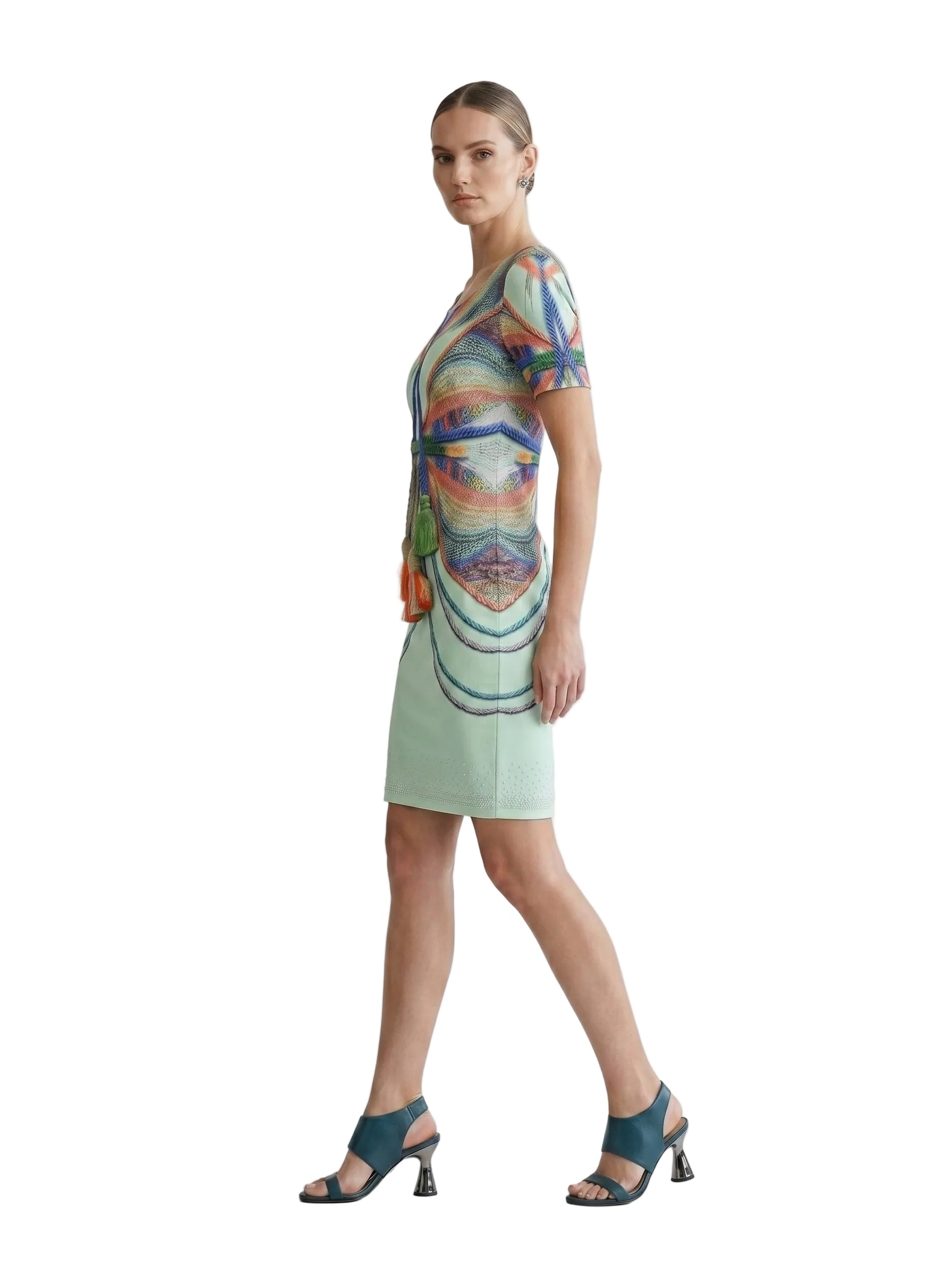 VESTIDO PRINT MENTA