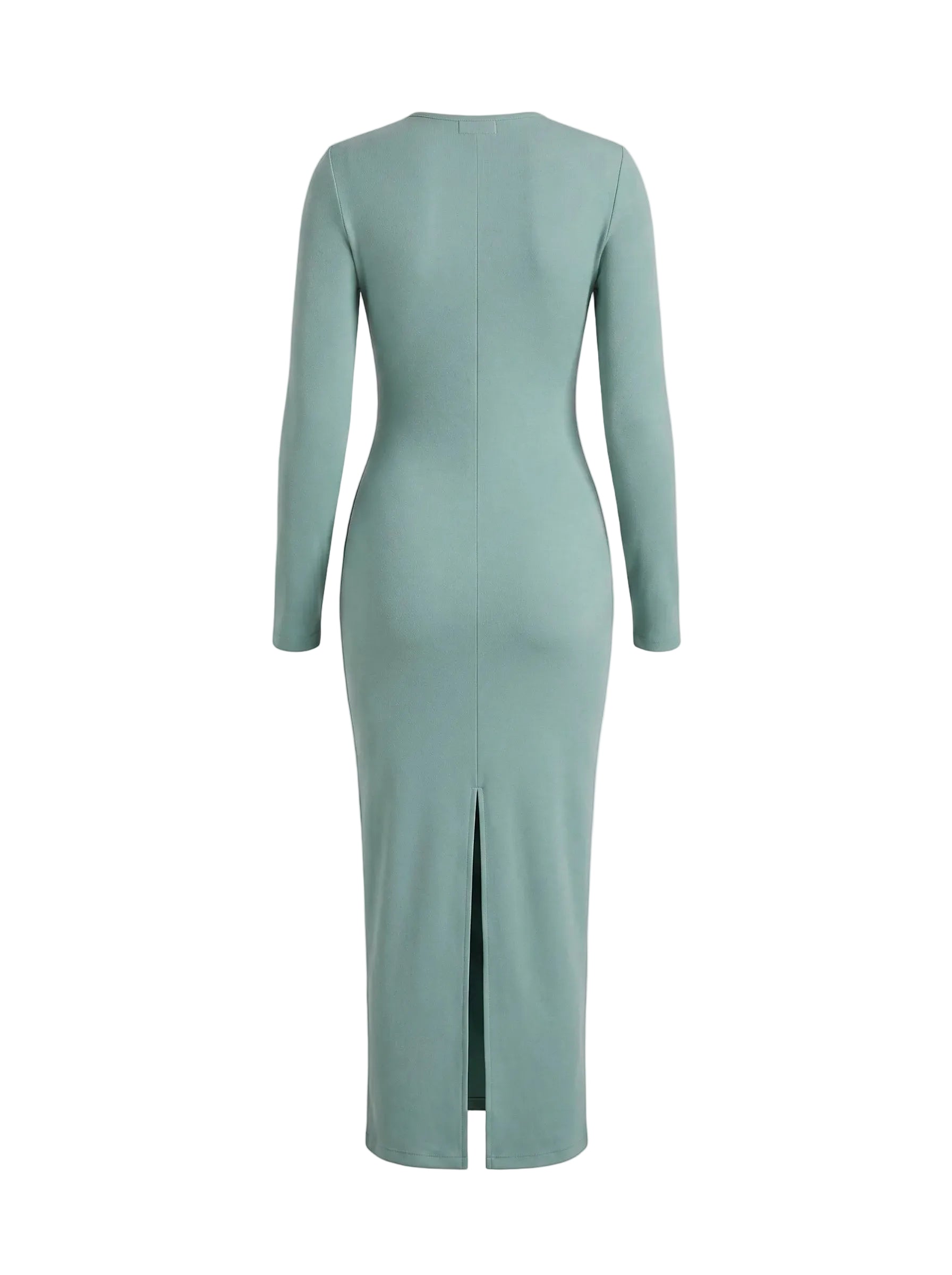 Vestido Maxi Bodycon con Cut-Out Asimétrico  Verde Salvia